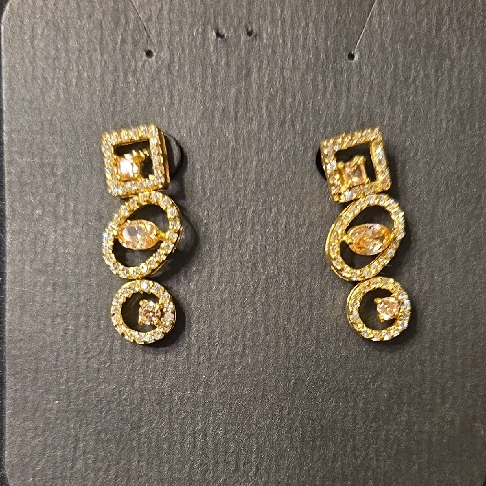 Elegant Gold and Silver Dangle Earrings